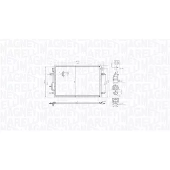 Condenseur, climatisation MAGNETI MARELLI 350203103300