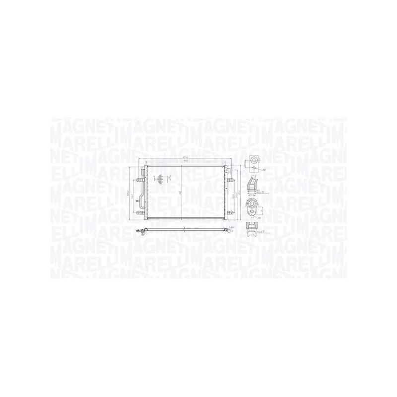Condenseur, climatisation MAGNETI MARELLI 350203103300