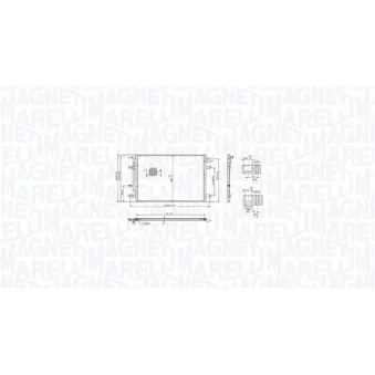 Condenseur, climatisation MAGNETI MARELLI 350203103400