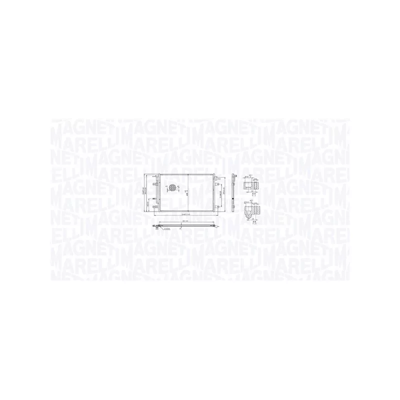Condenseur, climatisation MAGNETI MARELLI 350203103400