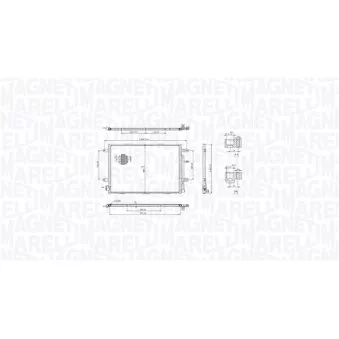 Condenseur, climatisation MAGNETI MARELLI 350203103500