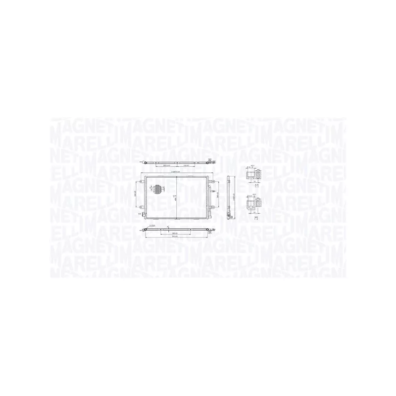 Condenseur, climatisation MAGNETI MARELLI 350203103500