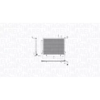Condenseur, climatisation MAGNETI MARELLI 350203103800