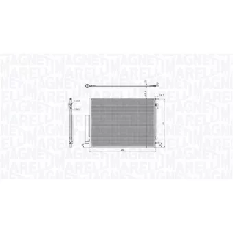 Condenseur, climatisation MAGNETI MARELLI 350203104400