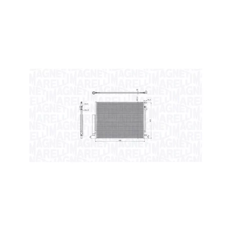 Condenseur, climatisation MAGNETI MARELLI 350203104400