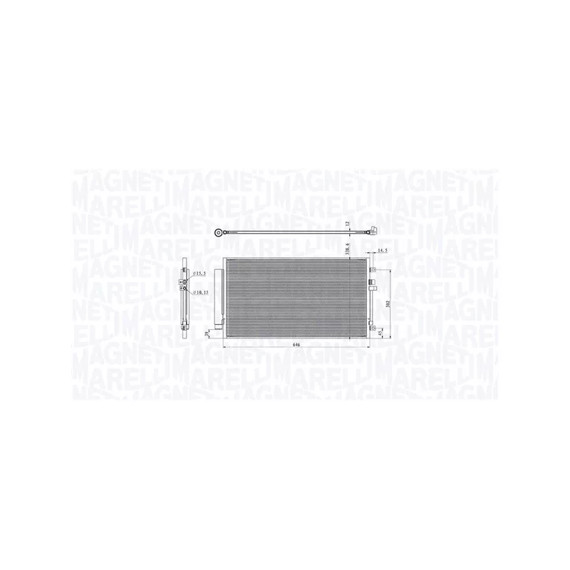 Condenseur, climatisation MAGNETI MARELLI 350203104500
