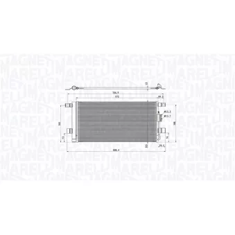 Condenseur, climatisation MAGNETI MARELLI 350203104600