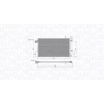 Condenseur, climatisation MAGNETI MARELLI 350203104700