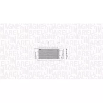 Condenseur, climatisation MAGNETI MARELLI 350203104800