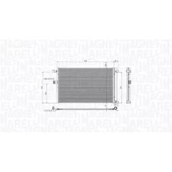 Condenseur, climatisation MAGNETI MARELLI 350203104900