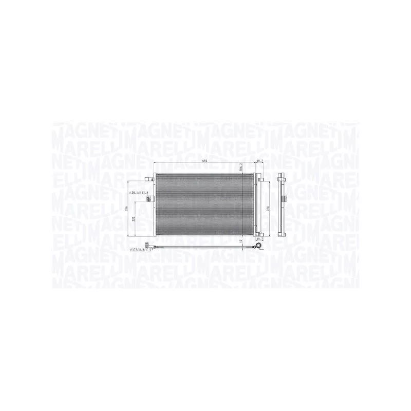 Condenseur, climatisation MAGNETI MARELLI 350203104900