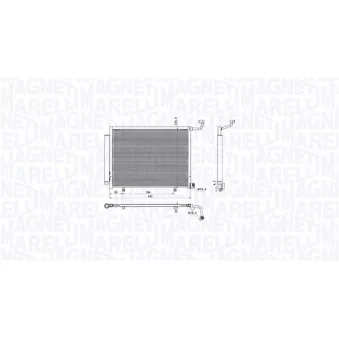 Condenseur, climatisation MAGNETI MARELLI 350203105000