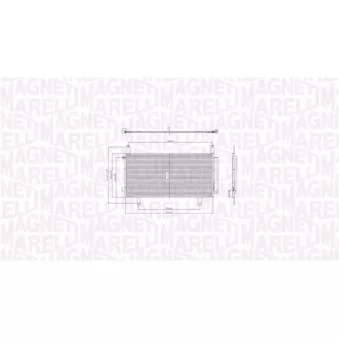 Condenseur, climatisation MAGNETI MARELLI 350203105100