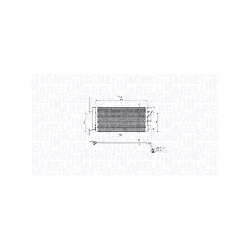 Condenseur, climatisation MAGNETI MARELLI 350203105200