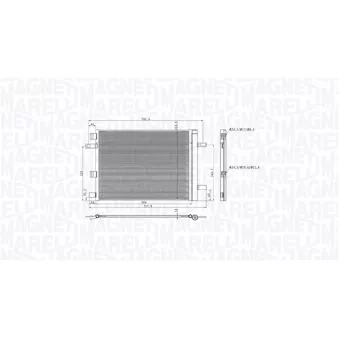 Condenseur, climatisation MAGNETI MARELLI 350203105300