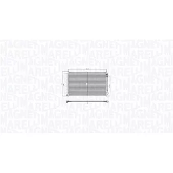 Condenseur, climatisation MAGNETI MARELLI 350203105400