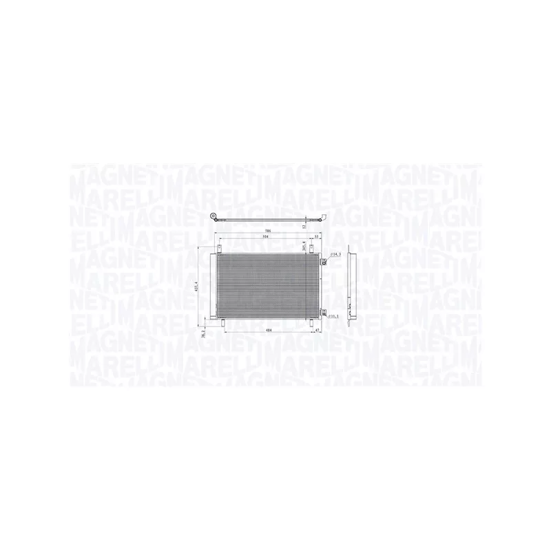 Condenseur, climatisation MAGNETI MARELLI 350203105500