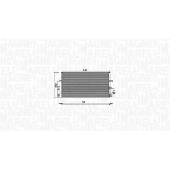 Condenseur, climatisation MAGNETI MARELLI 350203740000