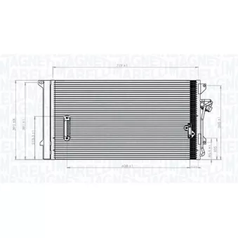 Condenseur, climatisation MAGNETI MARELLI 350203743000