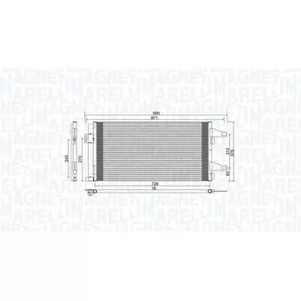 Condenseur, climatisation MAGNETI MARELLI 350203761000