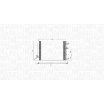 Condenseur, climatisation MAGNETI MARELLI 350203773000