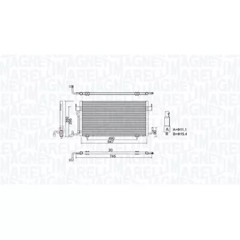 Condenseur, climatisation MAGNETI MARELLI 350203777000