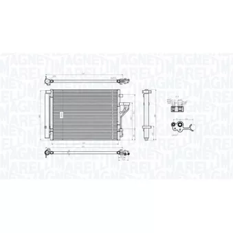 Condenseur, climatisation MAGNETI MARELLI 350203778000
