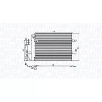 Condenseur, climatisation MAGNETI MARELLI 350203785000
