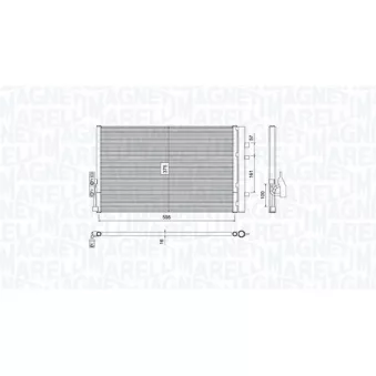 Condenseur, climatisation MAGNETI MARELLI 350203788000