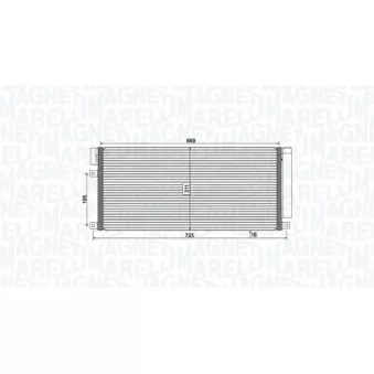 Condenseur, climatisation MAGNETI MARELLI 350203806000
