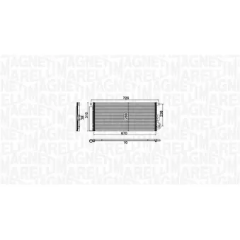 Condenseur, climatisation MAGNETI MARELLI 350203807000