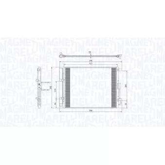 Condenseur, climatisation MAGNETI MARELLI 350203809000