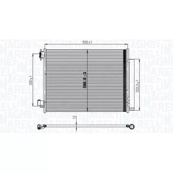 Condenseur, climatisation MAGNETI MARELLI 350203823000