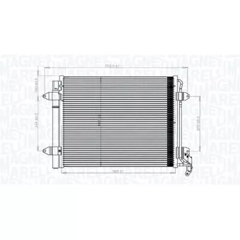 Condenseur, climatisation MAGNETI MARELLI 350203833000