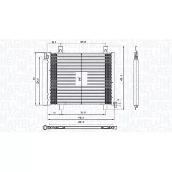 Condenseur, climatisation MAGNETI MARELLI 350203836000