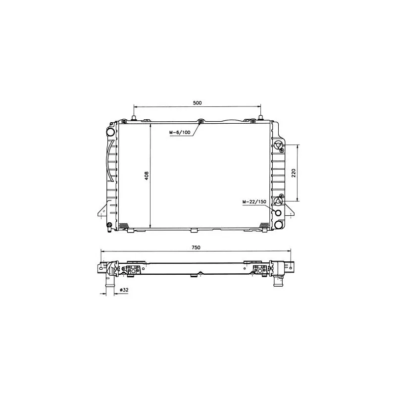 Radiateur, refroidissement du moteur NRF 50530