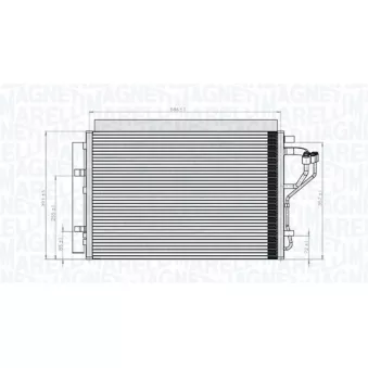 Condenseur, climatisation MAGNETI MARELLI 350203851000