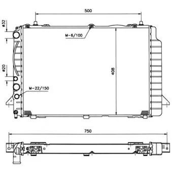 Radiateur, refroidissement du moteur NRF
