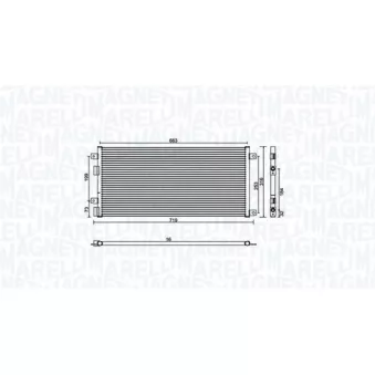 Condenseur, climatisation MAGNETI MARELLI 350203887000