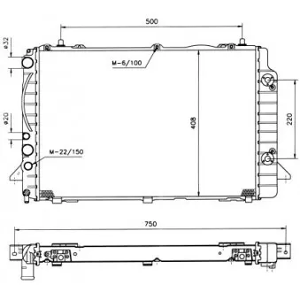 Radiateur, refroidissement du moteur NRF 50532