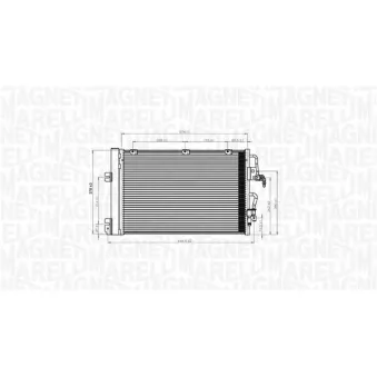 Condenseur, climatisation MAGNETI MARELLI 350203900000