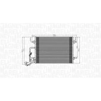 Condenseur, climatisation MAGNETI MARELLI 350203909000