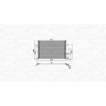 Condenseur, climatisation MAGNETI MARELLI 350203912000