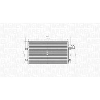 Condenseur, climatisation MAGNETI MARELLI 350203915000