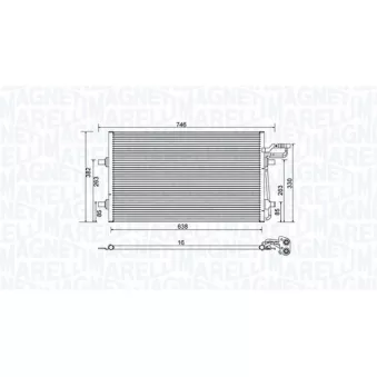 Condenseur, climatisation MAGNETI MARELLI 350203934000