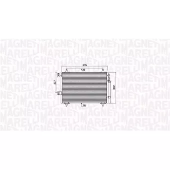 Condenseur, climatisation MAGNETI MARELLI 350203936000