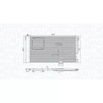 Condenseur, climatisation MAGNETI MARELLI 350203946000