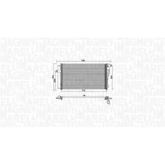 Condenseur, climatisation MAGNETI MARELLI 350203953000