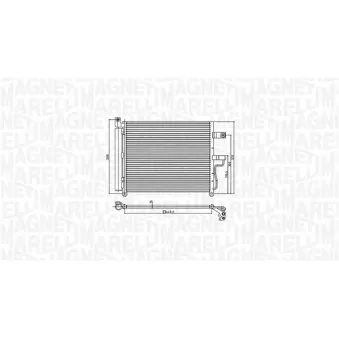 Condenseur, climatisation MAGNETI MARELLI 350203954000