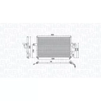 Condenseur, climatisation MAGNETI MARELLI 350203956000